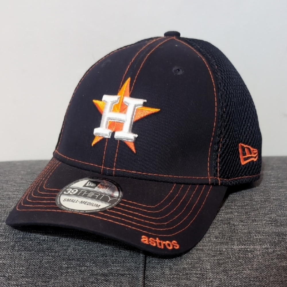 New Era Houston Astros Baseball Cap - Navy and Orange 39 Thirty